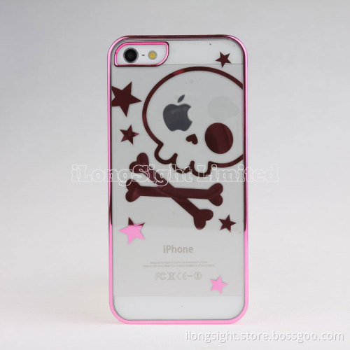 New Ultra-Thin electroplating transparent Plastic Case For iPhone 5